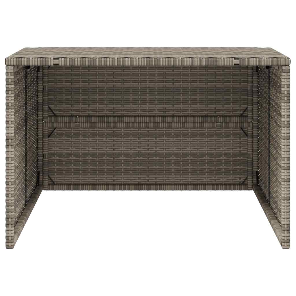 szürke polyrattan robotfűnyíró garázs 86 x 90 x 52/57 cm