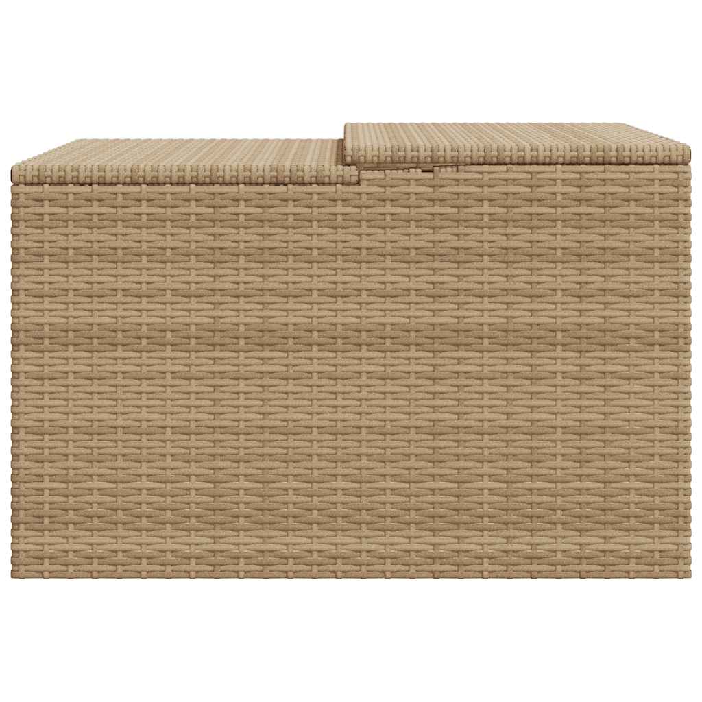 bézs polyrattan robotfűnyíró garázs 86 x 90 x 52/57 cm