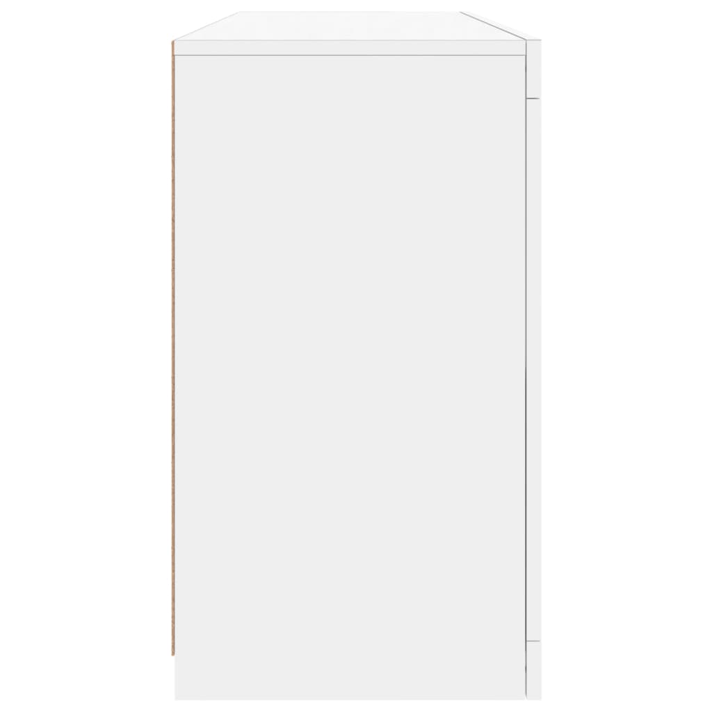fehér tálalószekrény LED-világítással 142,5 x 37 x 67 cm