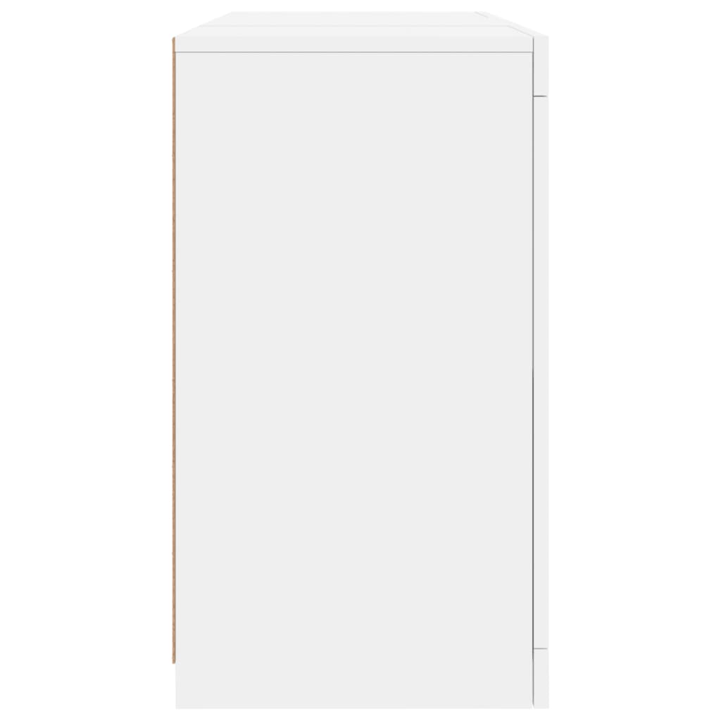 fehér tálalószekrény LED-világítással 123 x 37 x 67 cm