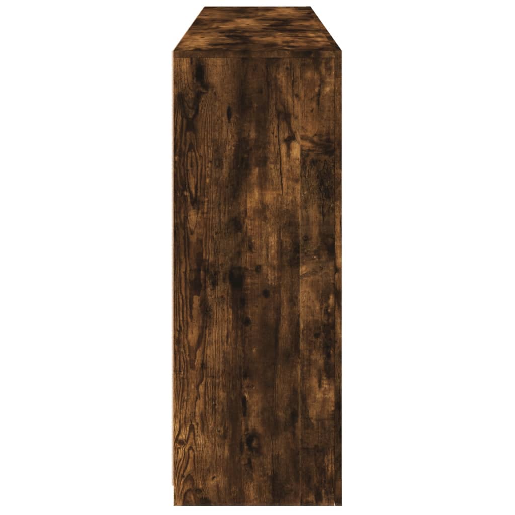 füstös tölgy színű tálalószekrény LED-ekkel 162 x 37 x 100 cm