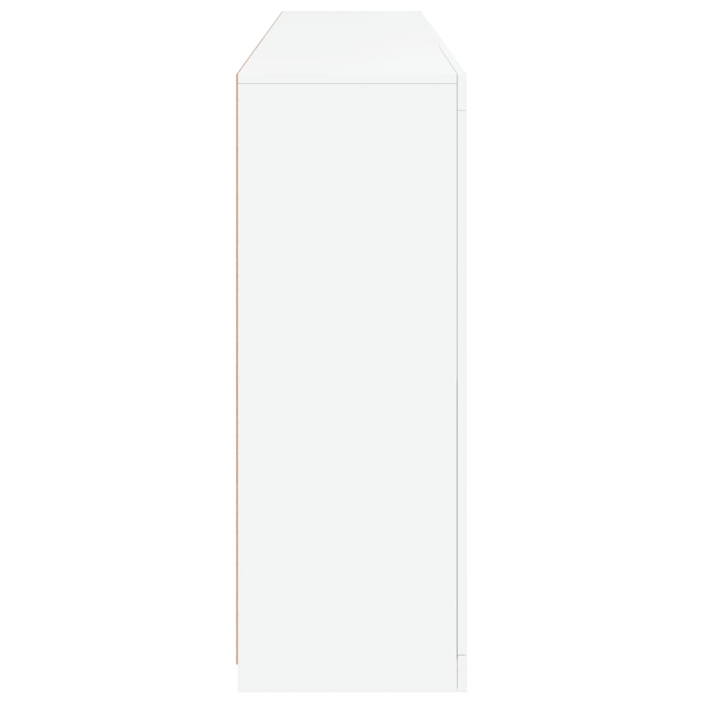 fehér tálalószekrény LED-világítással 181,5 x 37 x 100 cm