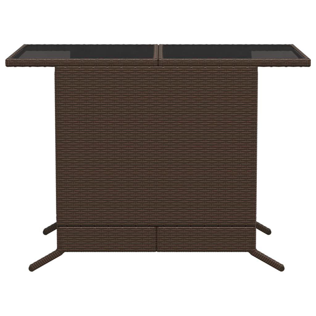 3 részes barna polyrattan bisztrógarnitúra párnákkal