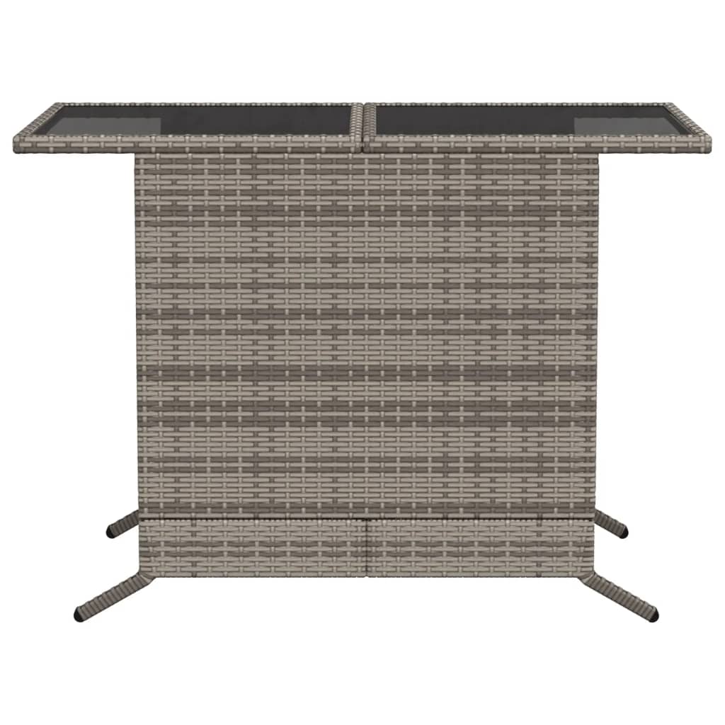 3 részes szürke polyrattan bisztrógarnitúra párnákkal