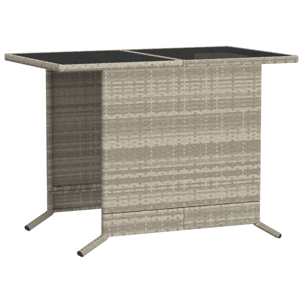 3 részes világosszürke polyrattan bisztrógarnitúra párnákkal