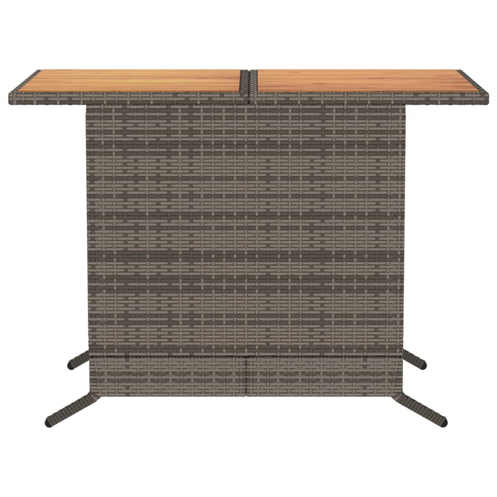3 részes szürke polyrattan bisztrógarnitúra párnákkal