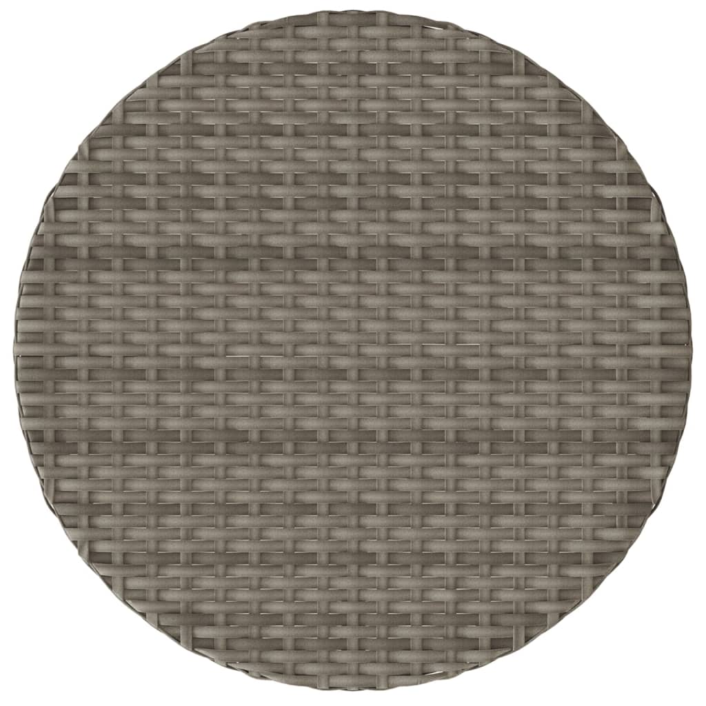 3 részes szürke polyrattan bisztrógarnitúra párnákkal