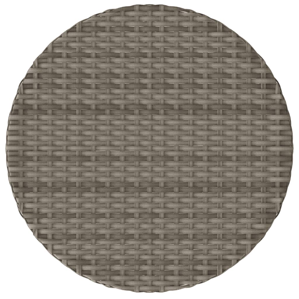 3 részes szürke polyrattan bisztrógarnitúra párnákkal