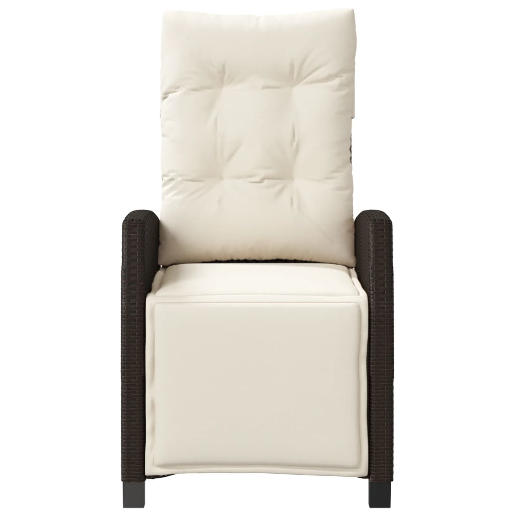 3 részes barna polyrattan bisztrógarnitúra párnákkal