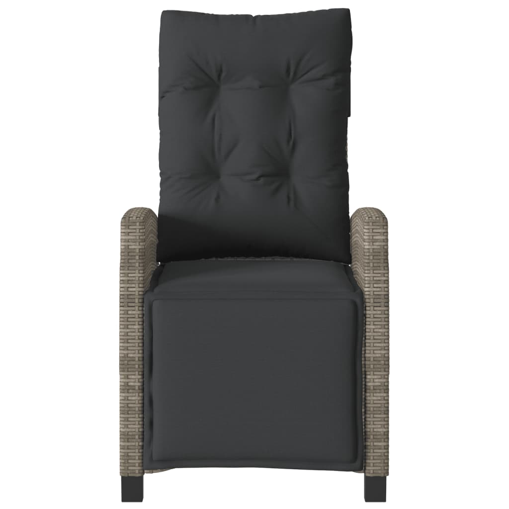 3 részes szürke polyrattan bisztrógarnitúra párnákkal