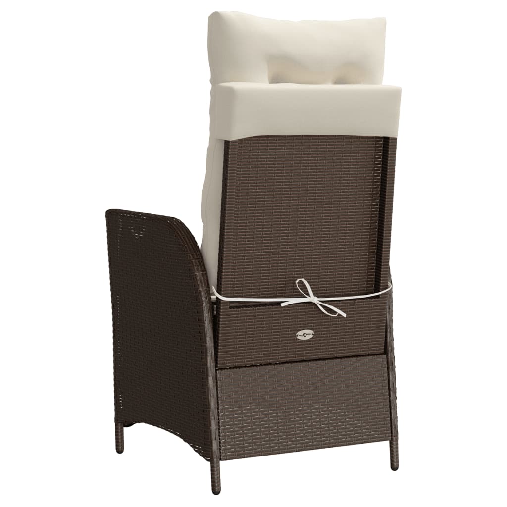 3 részes barna polyrattan bisztrógarnitúra párnákkal