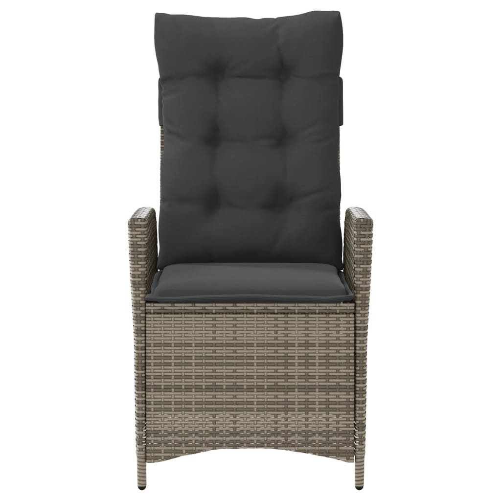 3 részes szürke polyrattan bisztrógarnitúra párnákkal