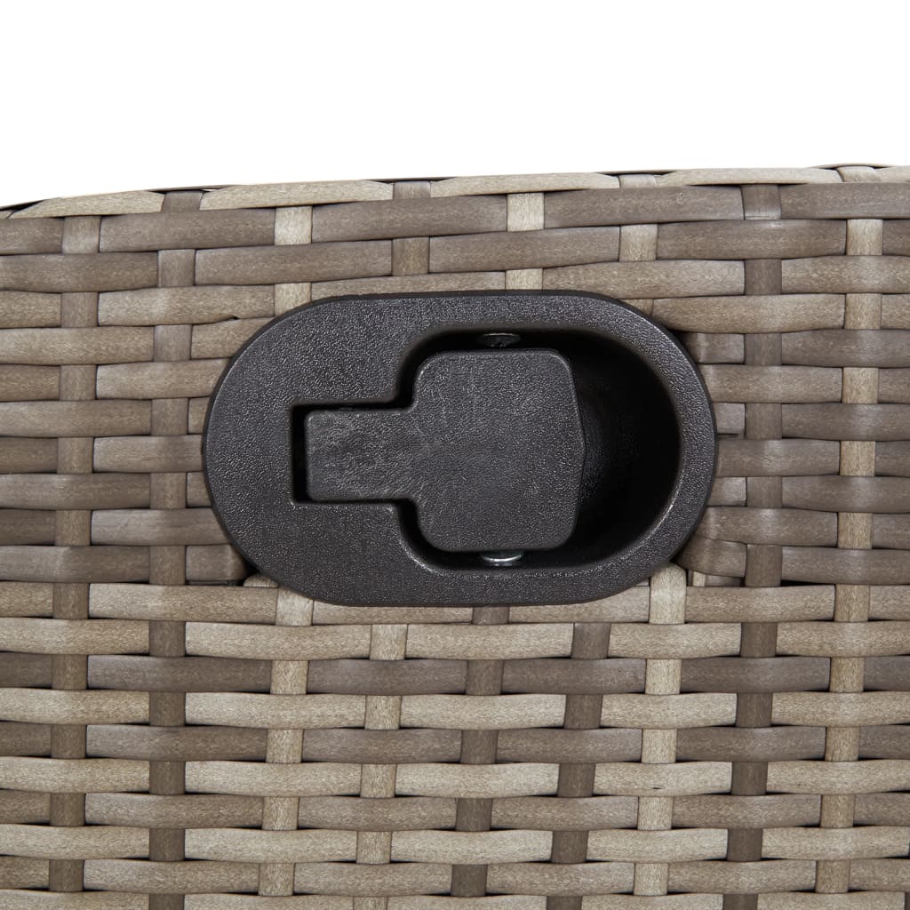 3 részes szürke polyrattan bisztrógarnitúra párnákkal