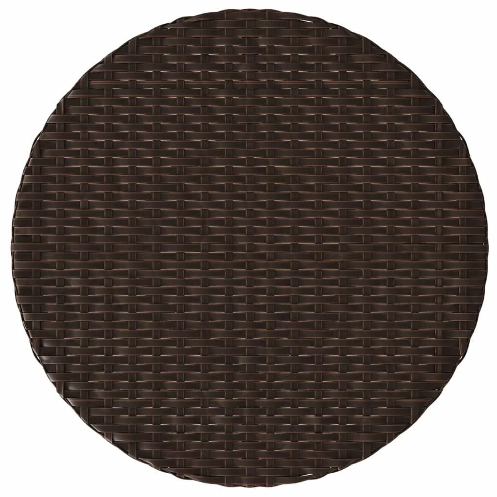 3 részes barna polyrattan bisztrógarnitúra párnákkal