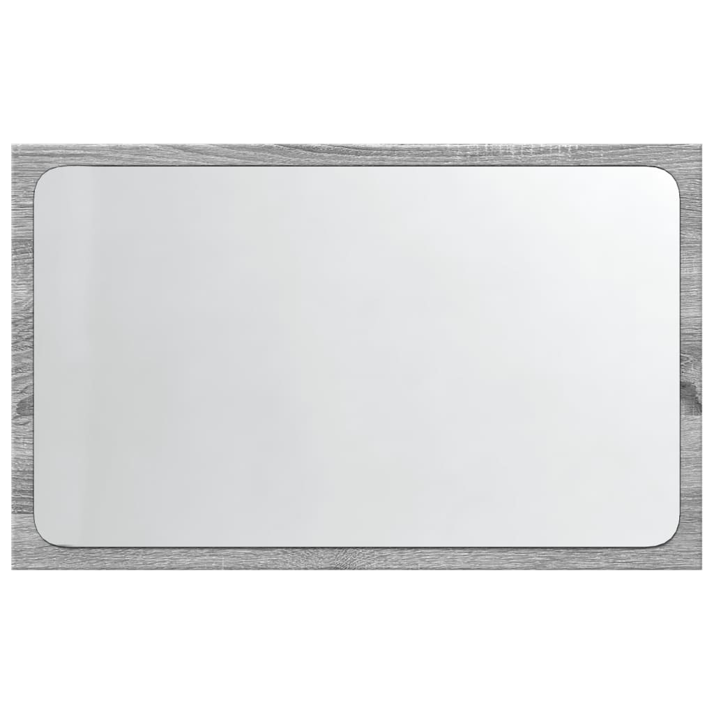szürke sonoma szerelt fa LED-es fürdőszobatükör 60x8,5x38 cm