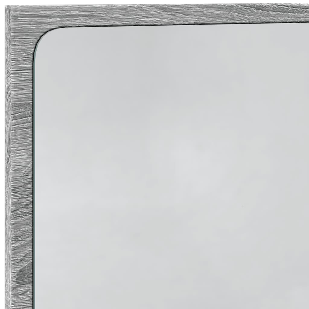 szürke sonoma szerelt fa LED-es fürdőszobatükör 60x8,5x38 cm