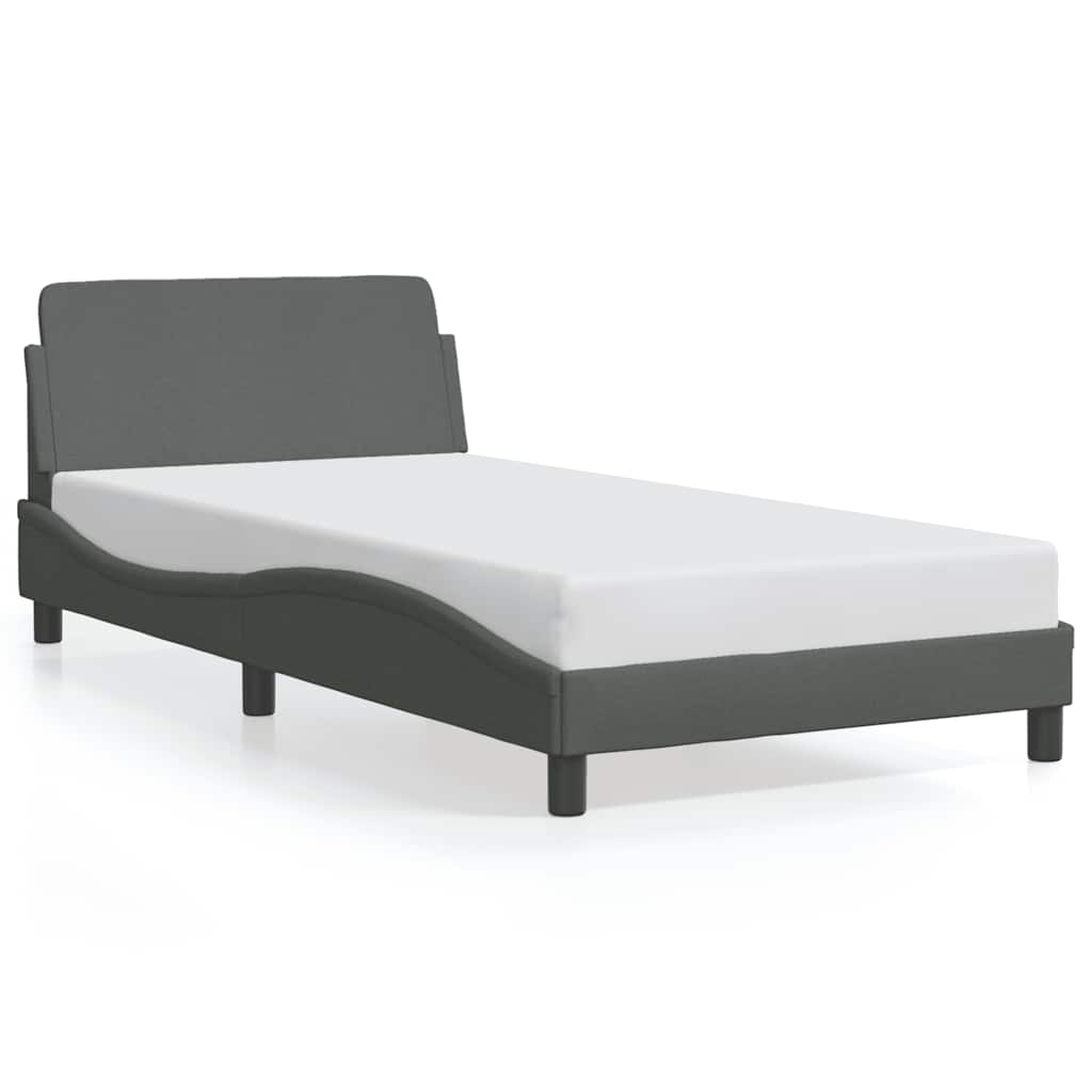 sötétszürke szövet ágykeret Dover 100 x 203 cm