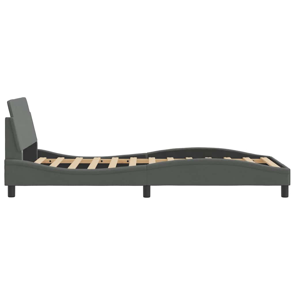 sötétszürke szövet ágykeret Dover 100 x 203 cm