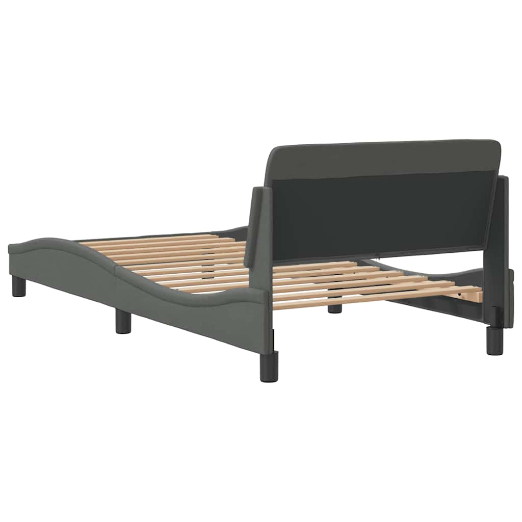 sötétszürke szövet ágykeret Dover 100 x 203 cm