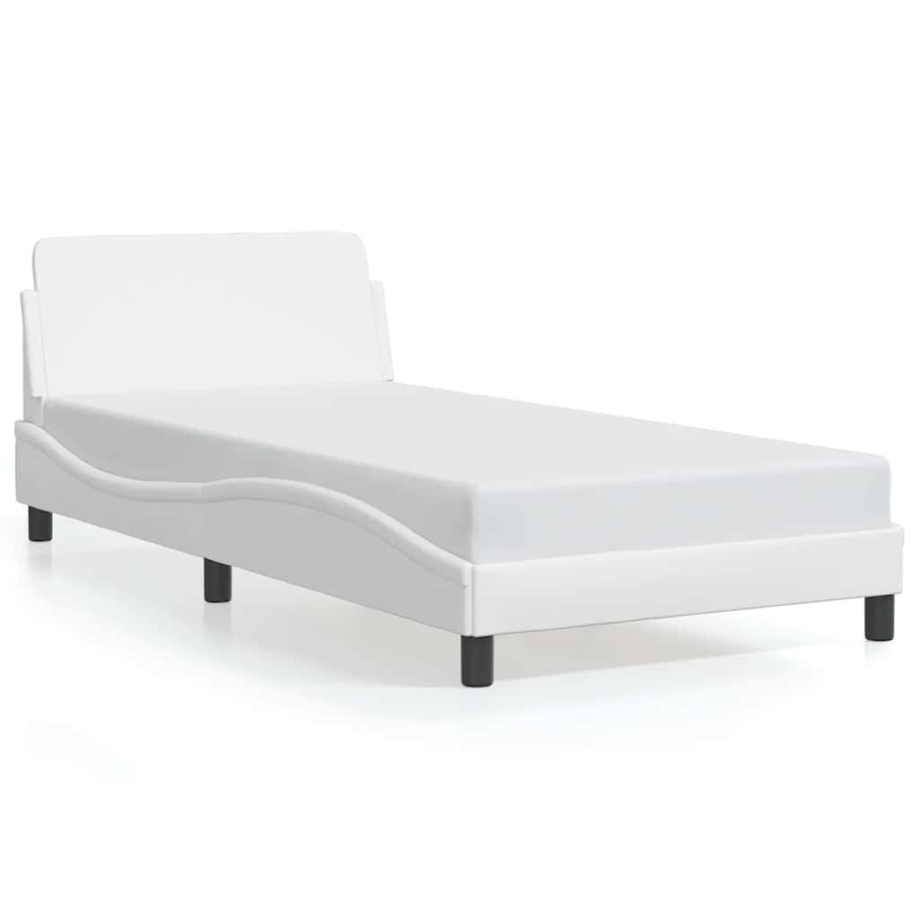 fehér műbőr ágykeret Dover 100x203 cm