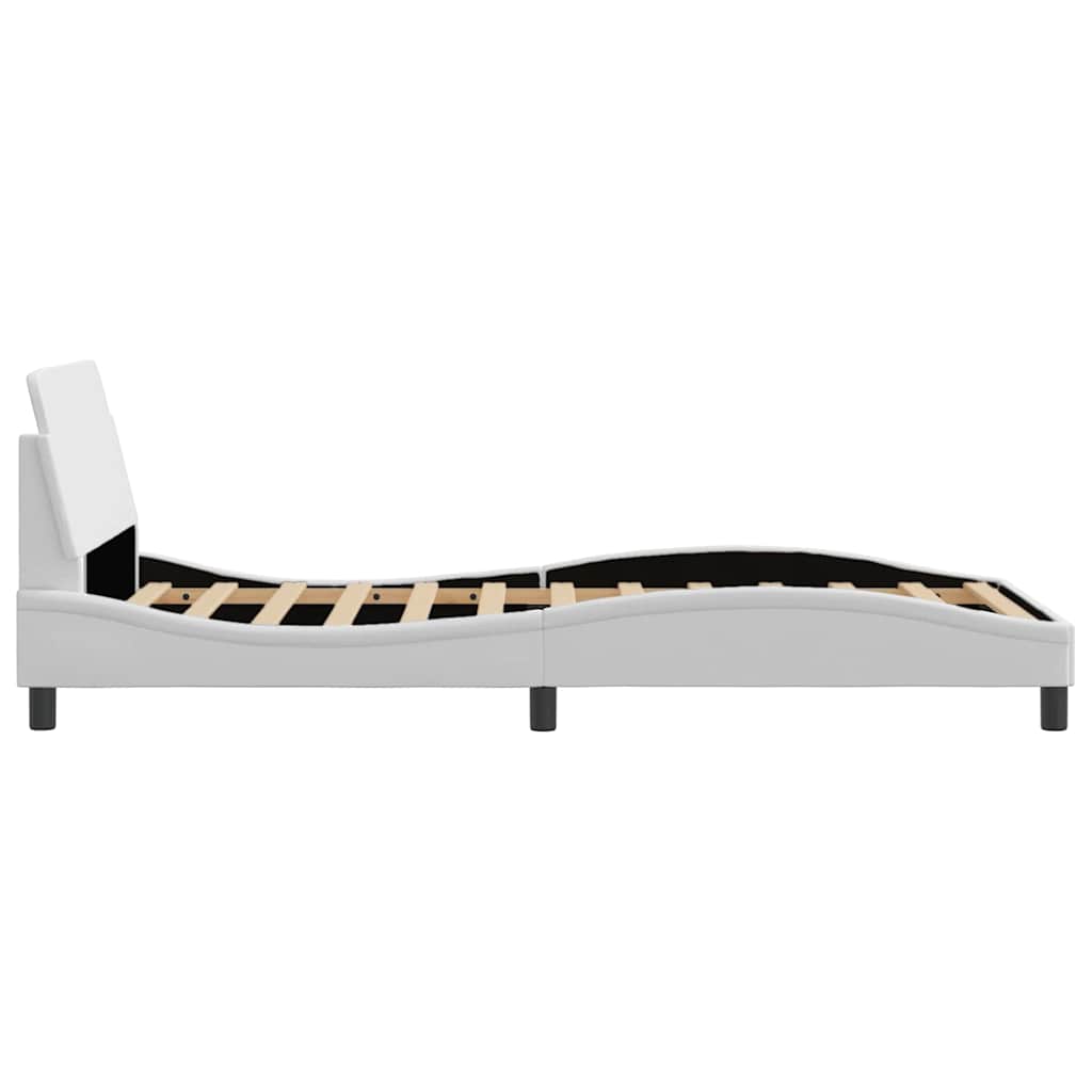 fehér műbőr ágykeret Dover 100x203 cm