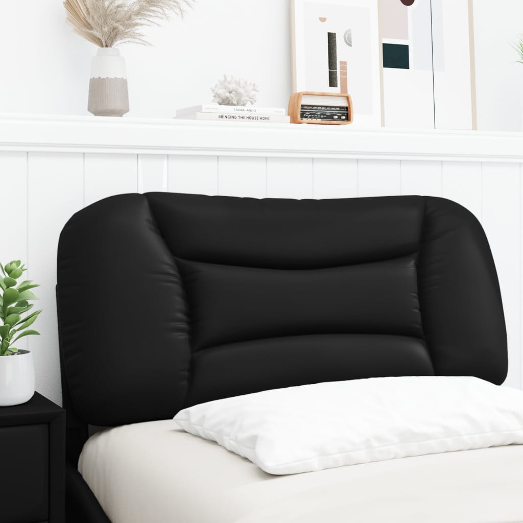 fekete műbőr fejtámla párna Hvar 90 cm
