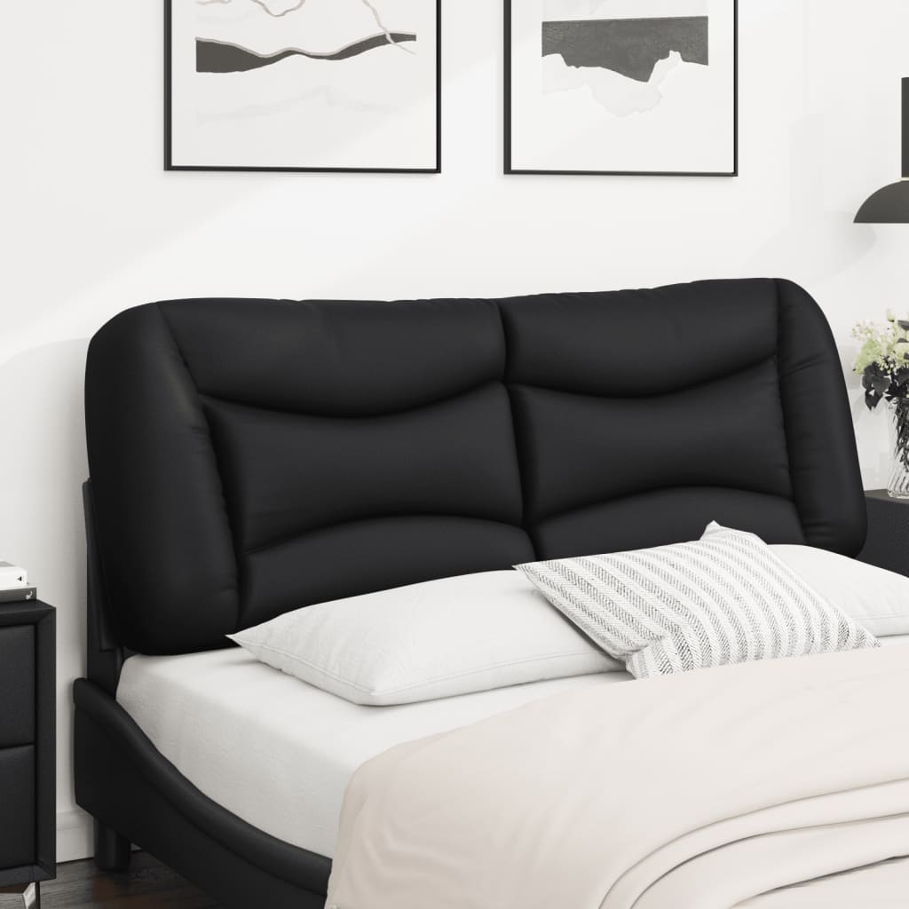 fekete műbőr fejtámla párna Hvar 120 cm