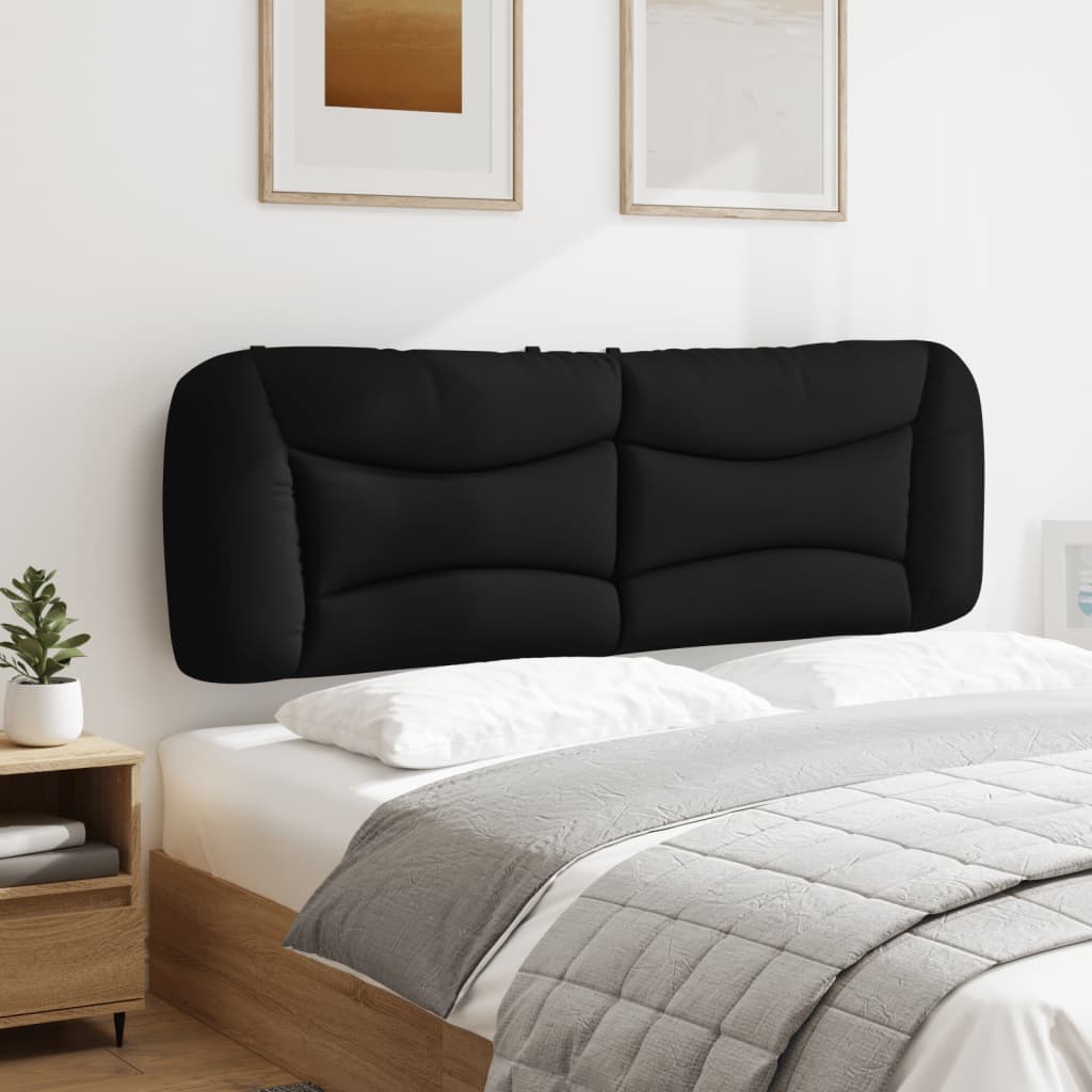 fekete szövet fejtámla párna Hvar 160 cm