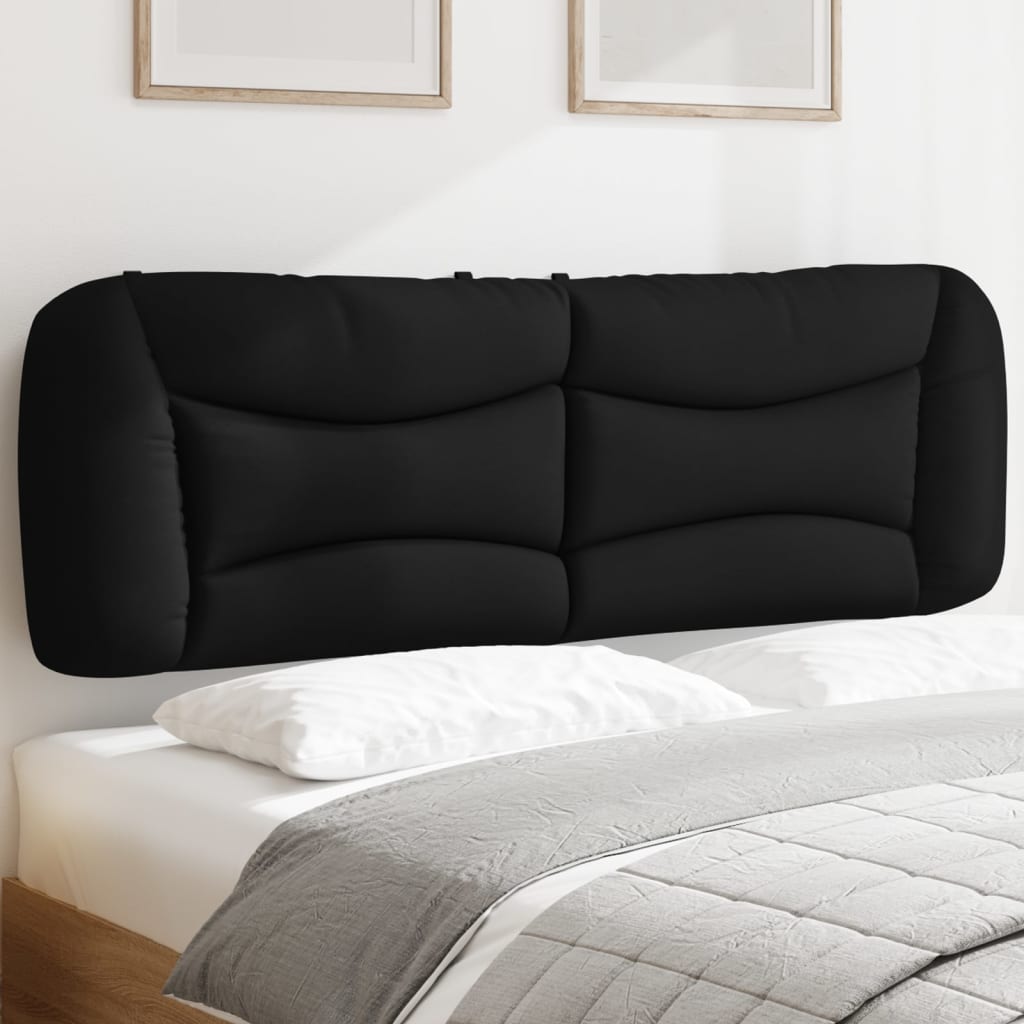 fekete szövet fejtámla párna Hvar 160 cm