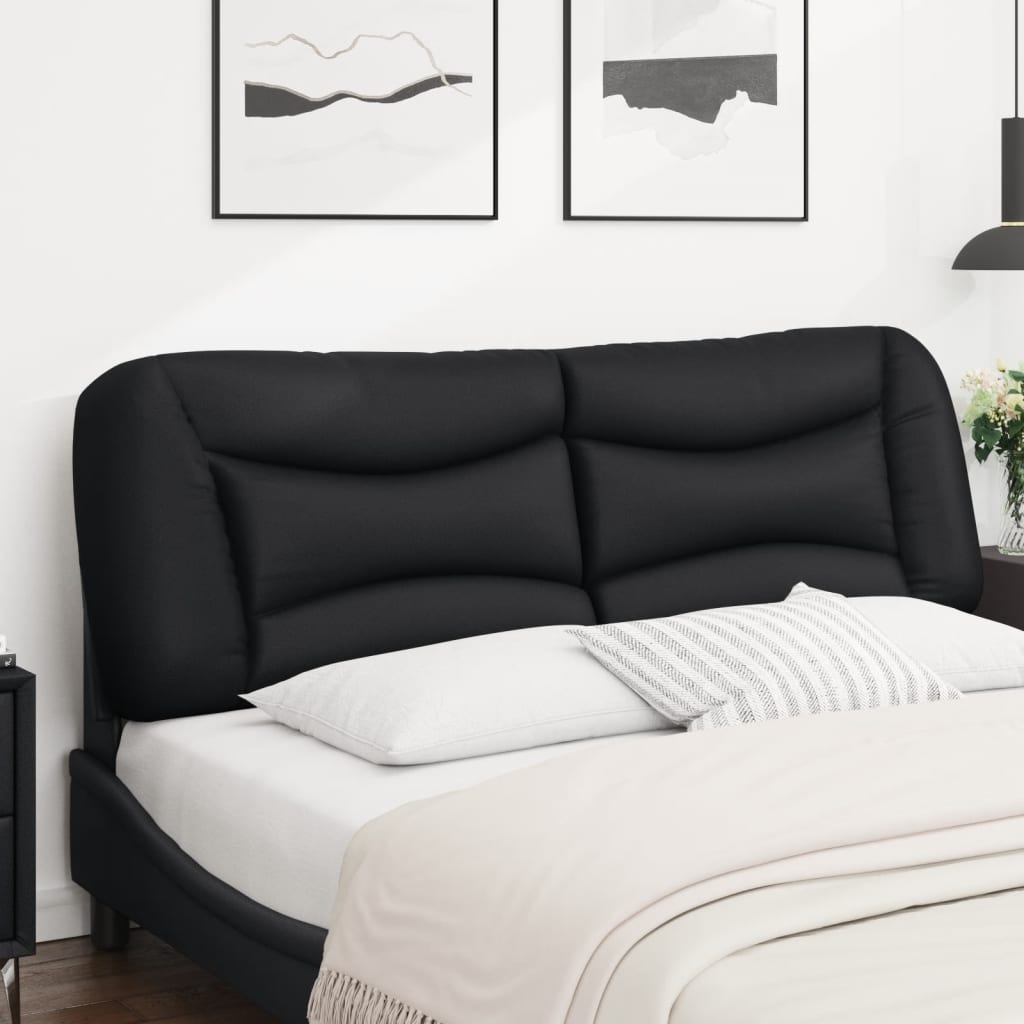 fekete műbőr fejtámla párna Hvar 160 cm
