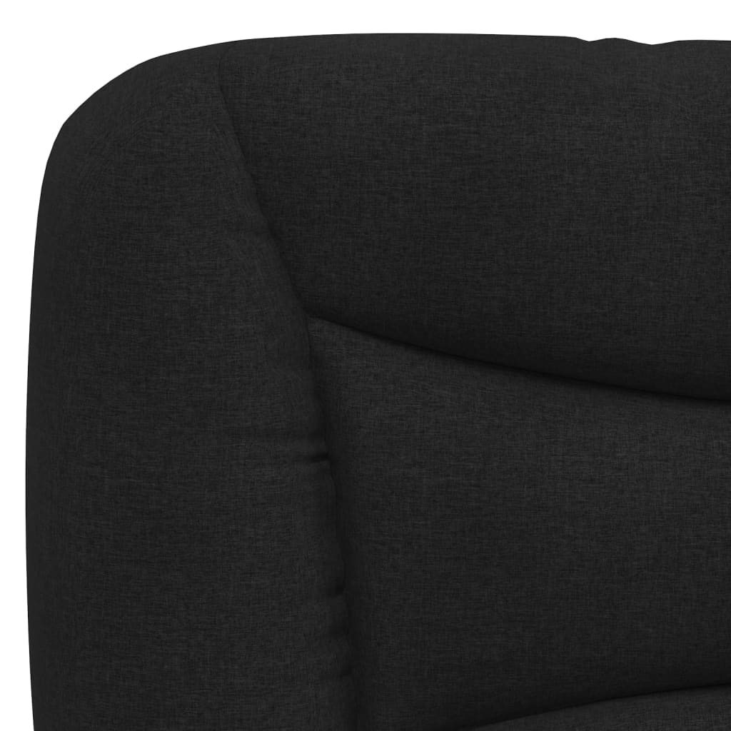 fekete szövet fejtámla párna Hvar 180 cm