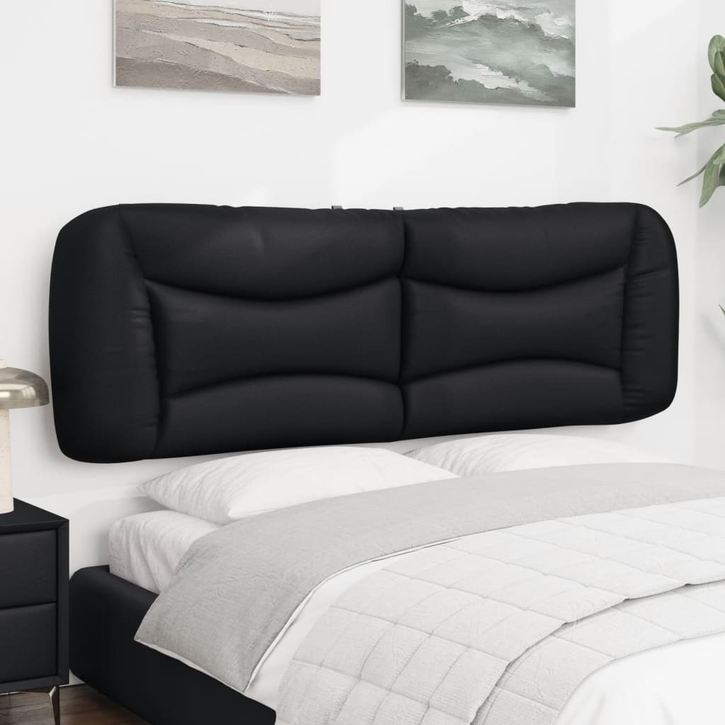 fekete műbőr fejtámla párna Hvar 152 cm