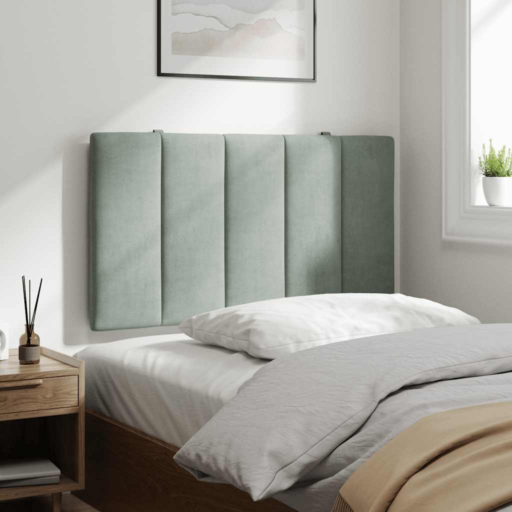 világosszürke bársony fejtámla párna Hanko 80 cm