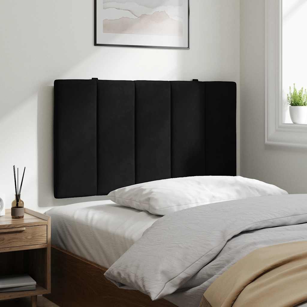 fekete bársony fejtámla párna Hanko 80 cm