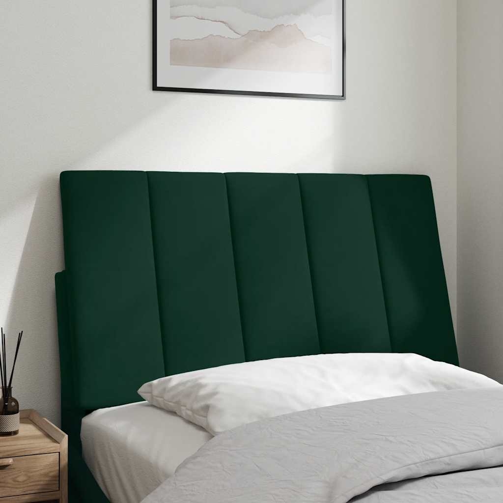 sötétzöld bársony fejtámla párna Hanko 80 cm