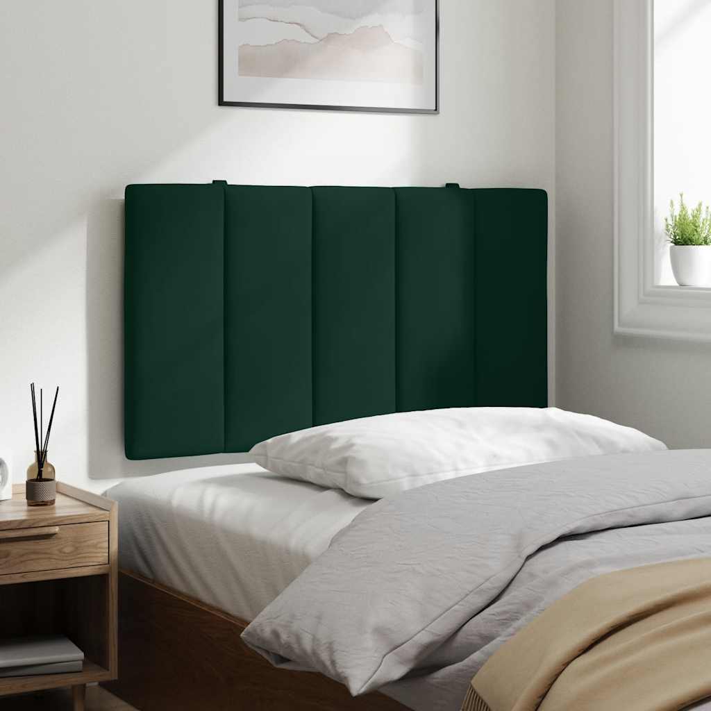 sötétzöld bársony fejtámla párna Hanko 80 cm