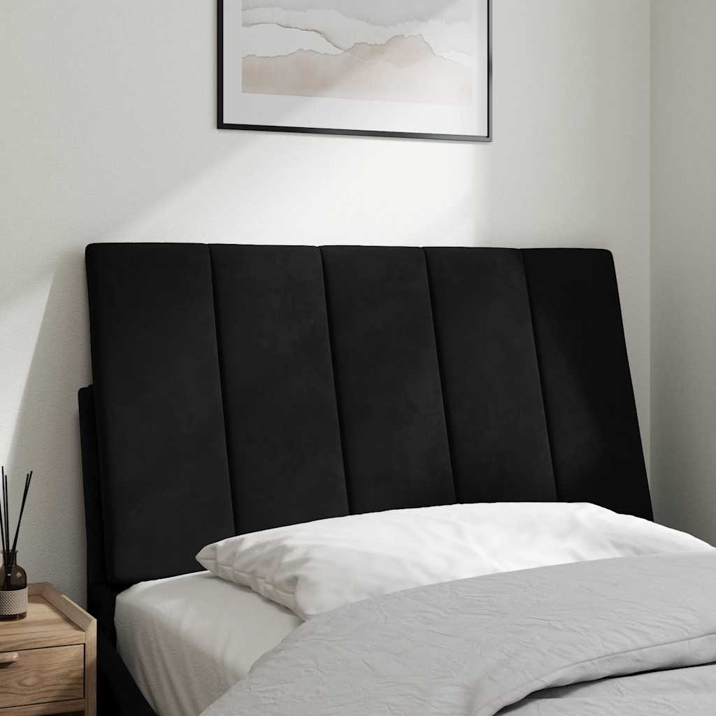 fekete bársony fejtámla párna Hanko 90 cm