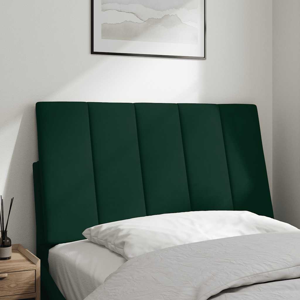 sötétzöld bársony fejtámla párna Hanko 90 cm