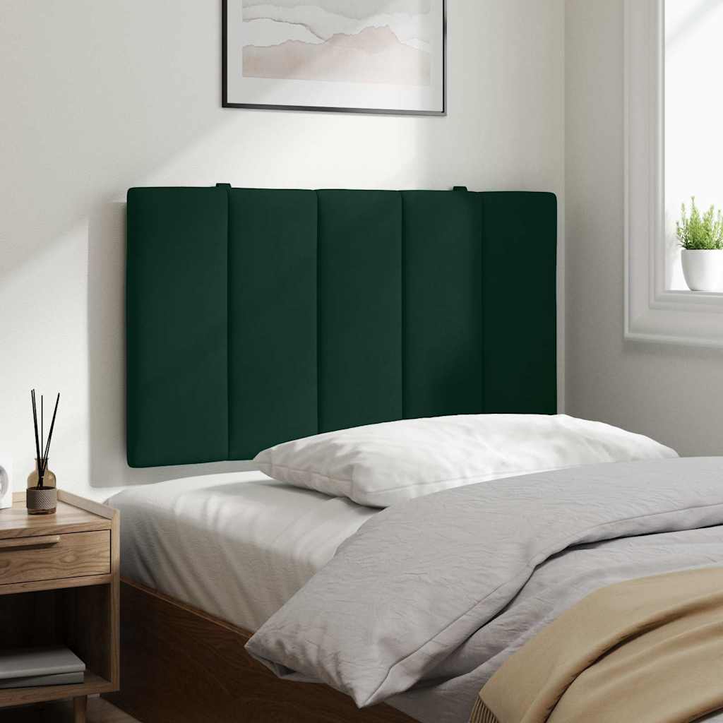 sötétzöld bársony fejtámla párna Hanko 90 cm