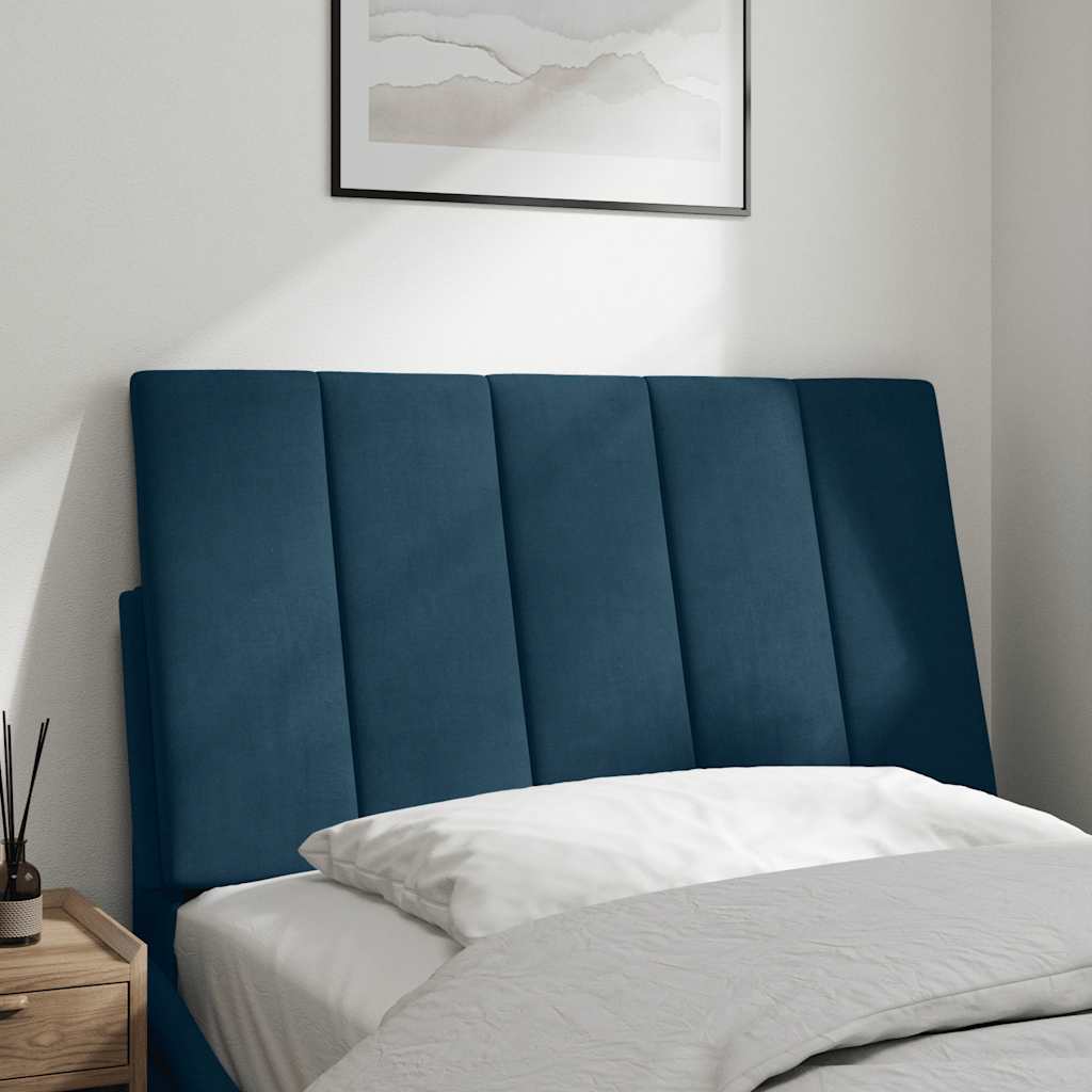 kék bársony fejtámla párna Hanko 90 cm