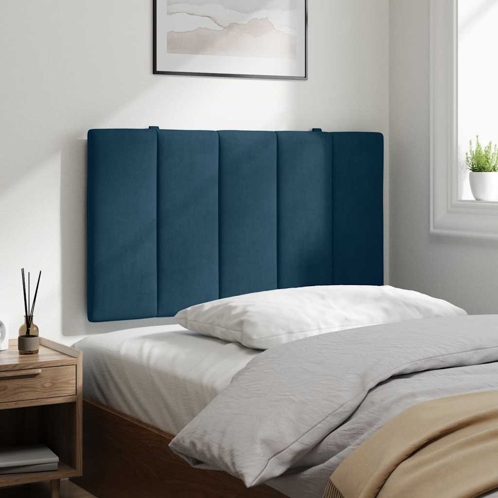 kék bársony fejtámla párna Hanko 90 cm