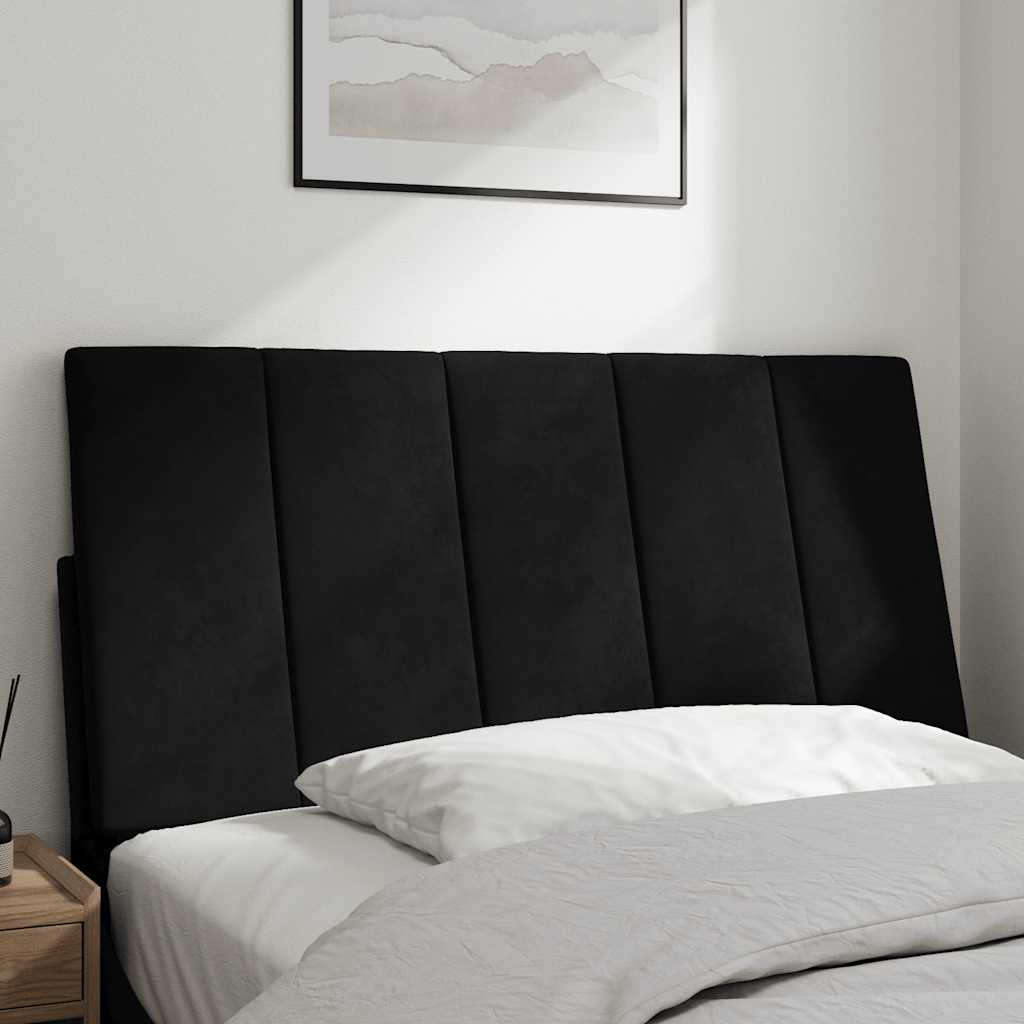 fekete bársony fejtámla párna Hanko 100 cm
