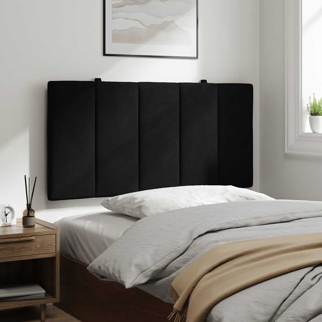 fekete bársony fejtámla párna Hanko 100 cm