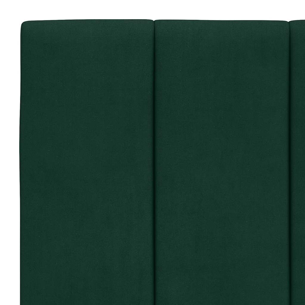 sötétzöld bársony fejtámla párna Hanko 100 cm