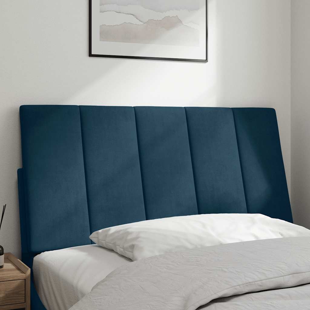 kék bársony fejtámla párna Hanko 100 cm