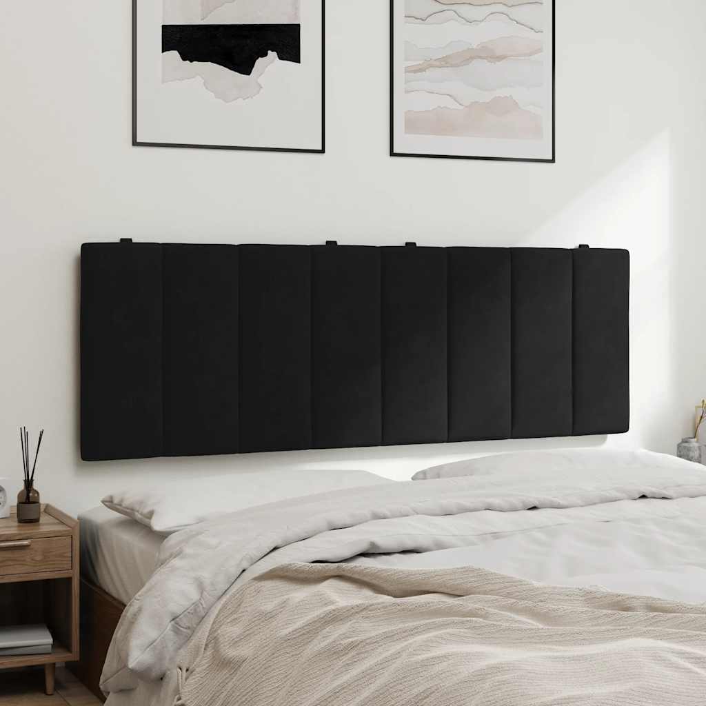 fekete bársony fejtámla párna Hanko 120 cm