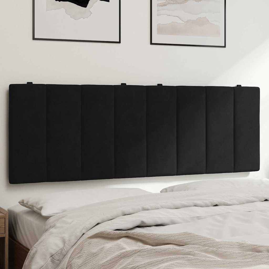 fekete bársony fejtámla párna Hanko 120 cm