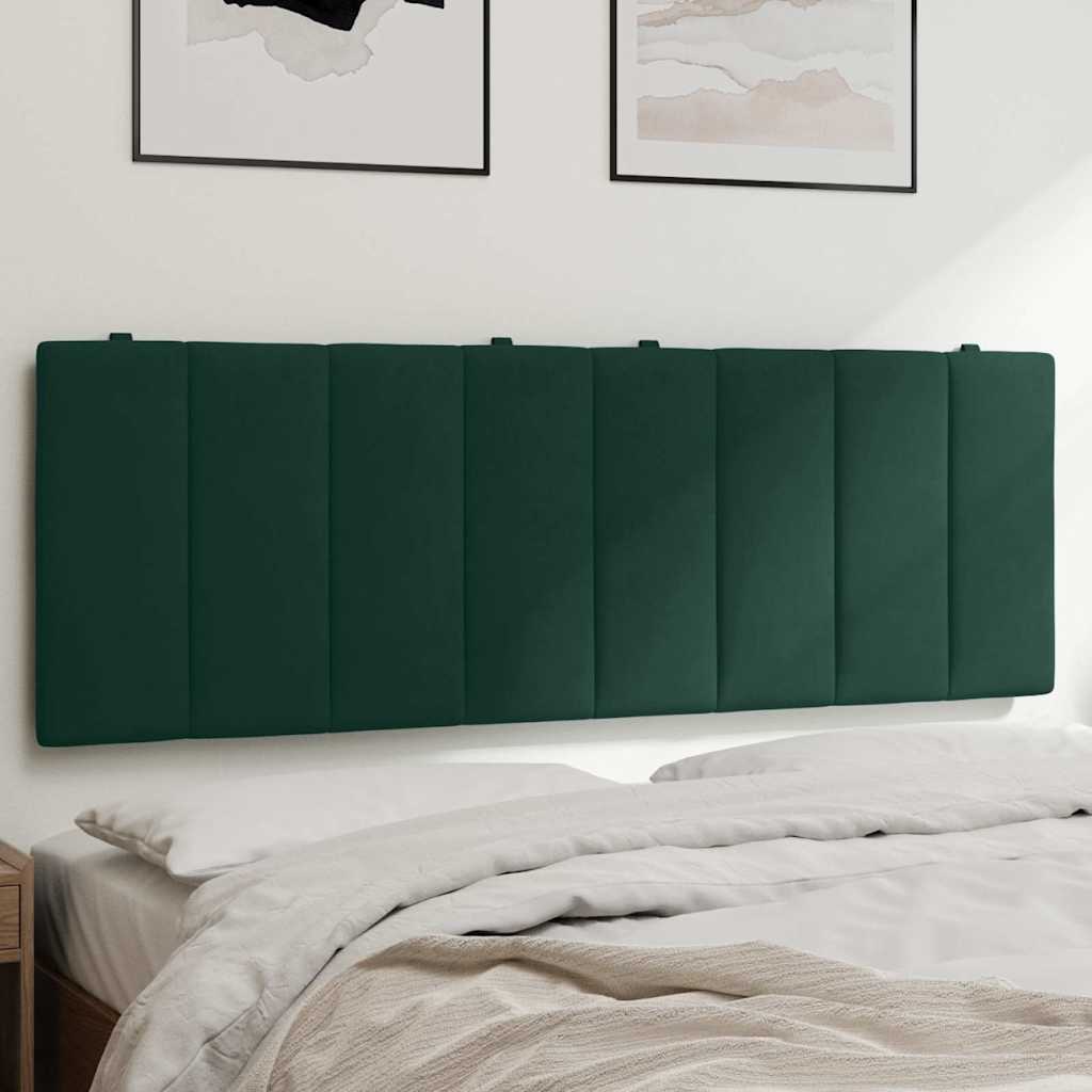 sötétzöld bársony fejtámla párna Hanko 120 cm