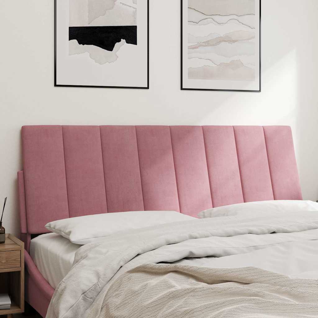 rózsaszín bársony fejtámla párna Hanko 120 cm