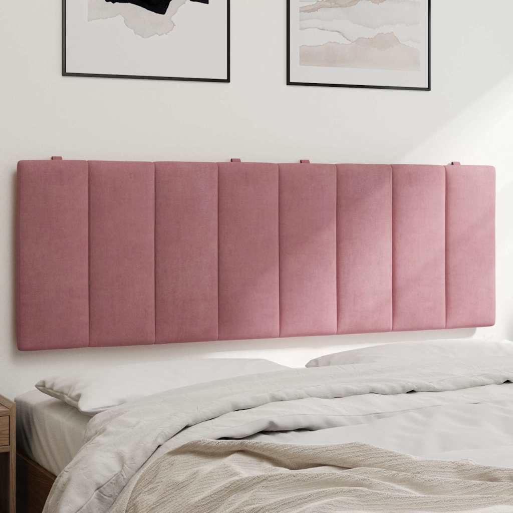 rózsaszín bársony fejtámla párna Hanko 120 cm
